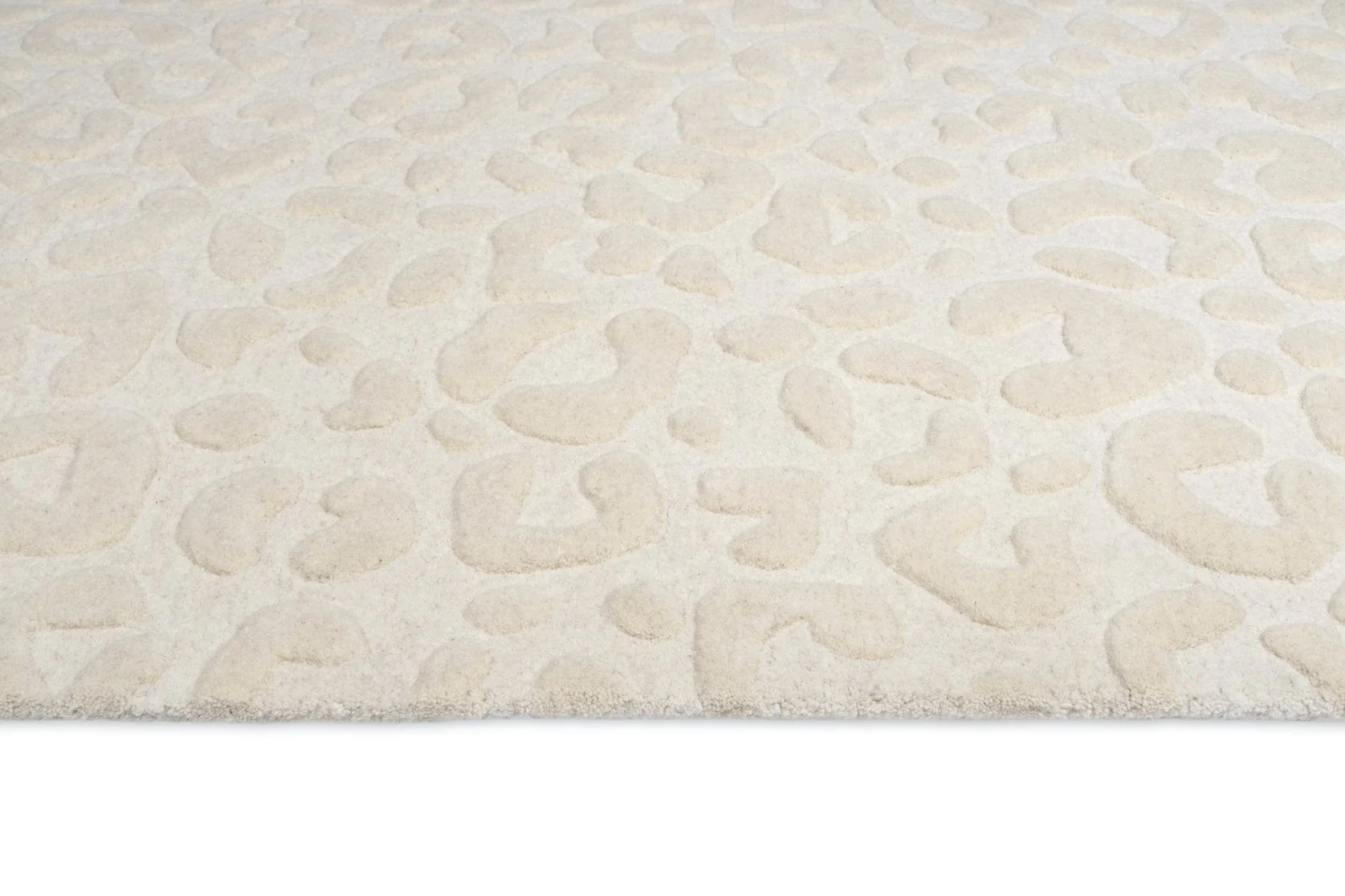 Agnes Ivory Cream Carved Animal Pattern Rug - Image 12
