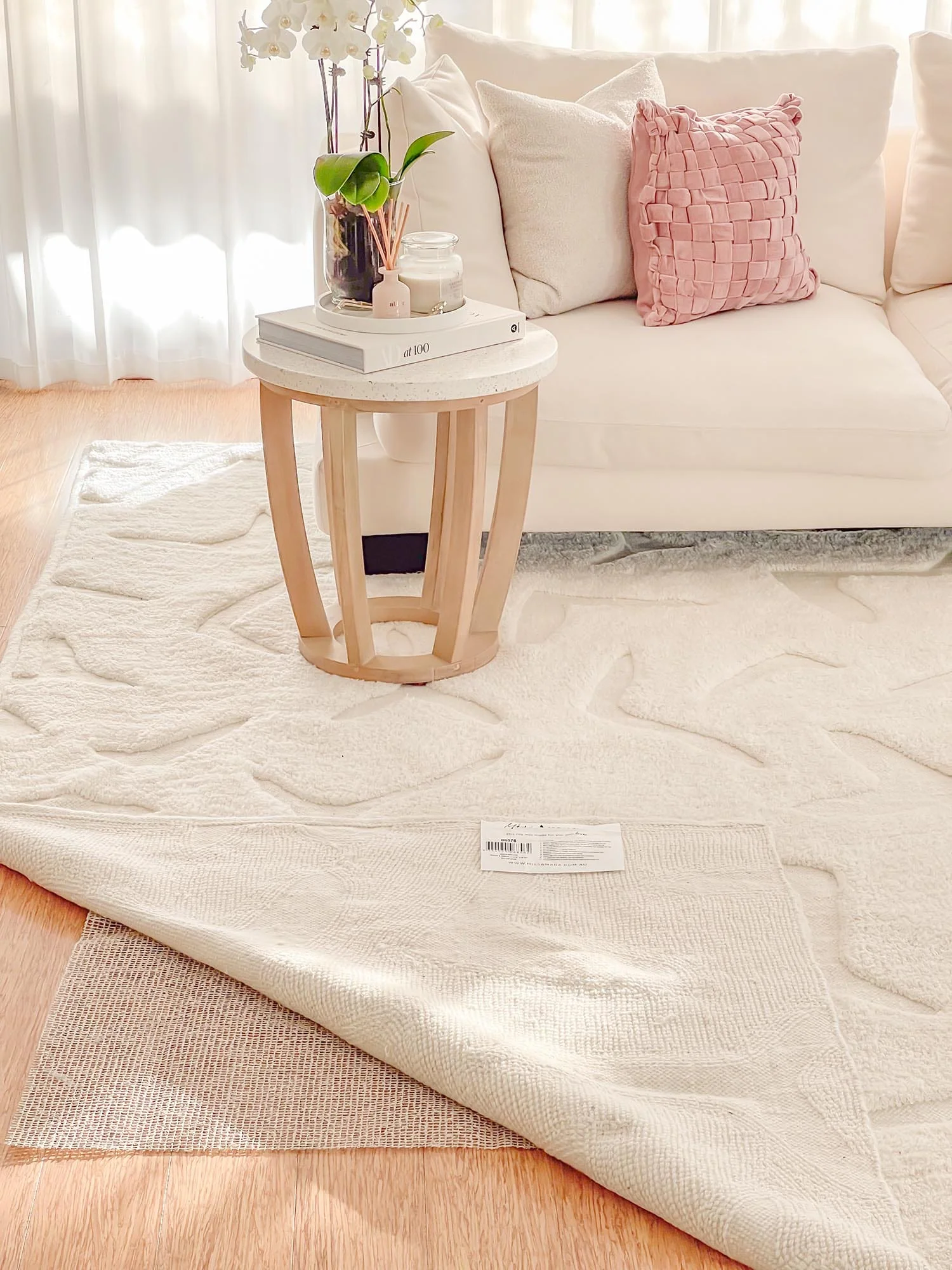 Akkira Abstract Cream Washable Wool Rug - Image 13