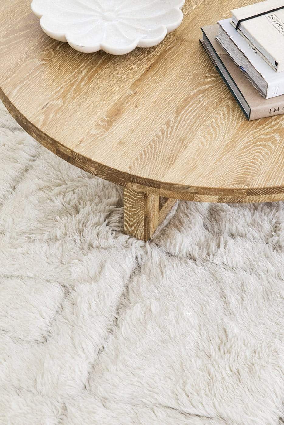 Alina Diamond Pattern Berber Wool Shag Rug - Image 11