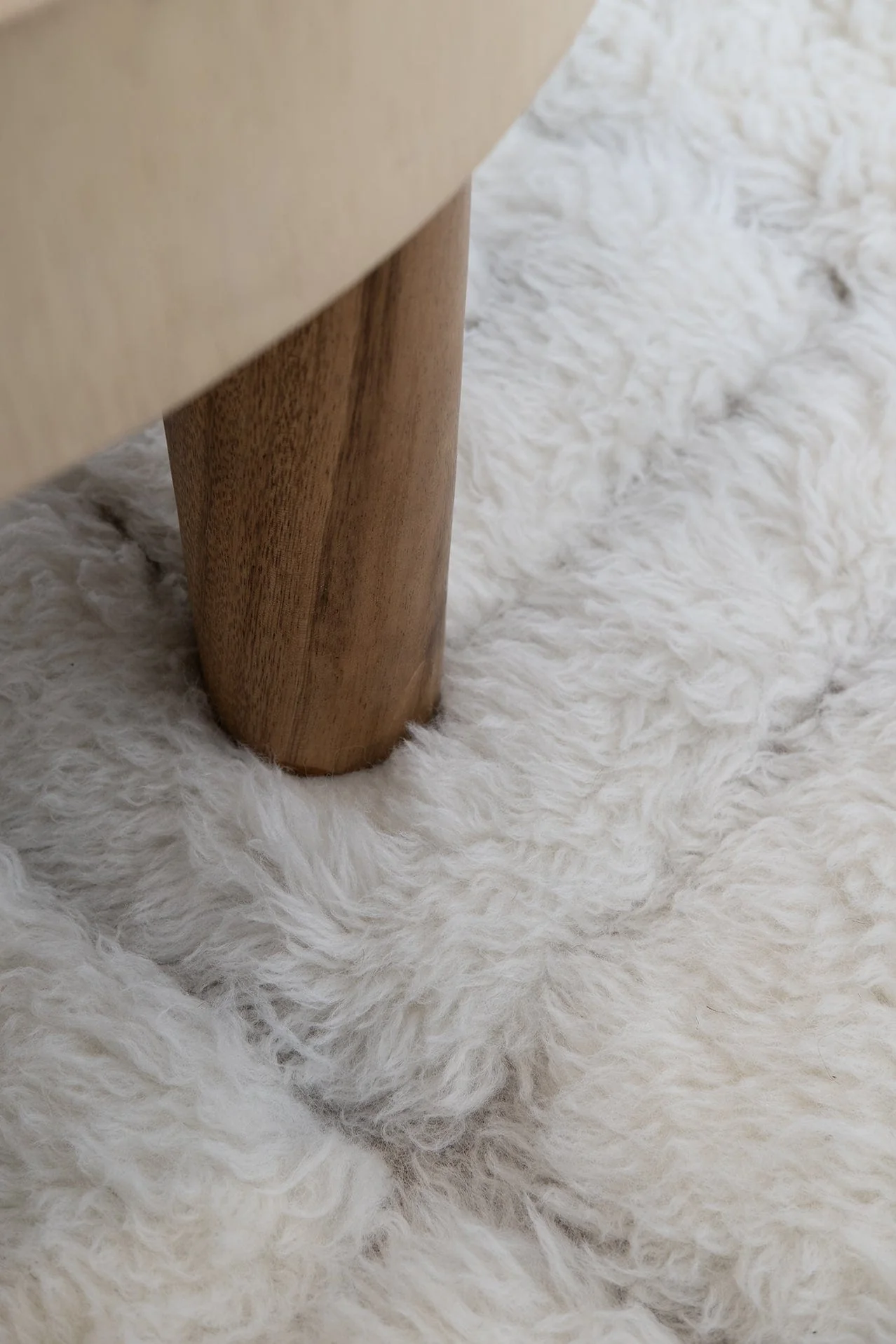 Alina Diamond Pattern Berber Wool Shag Rug - Image 5