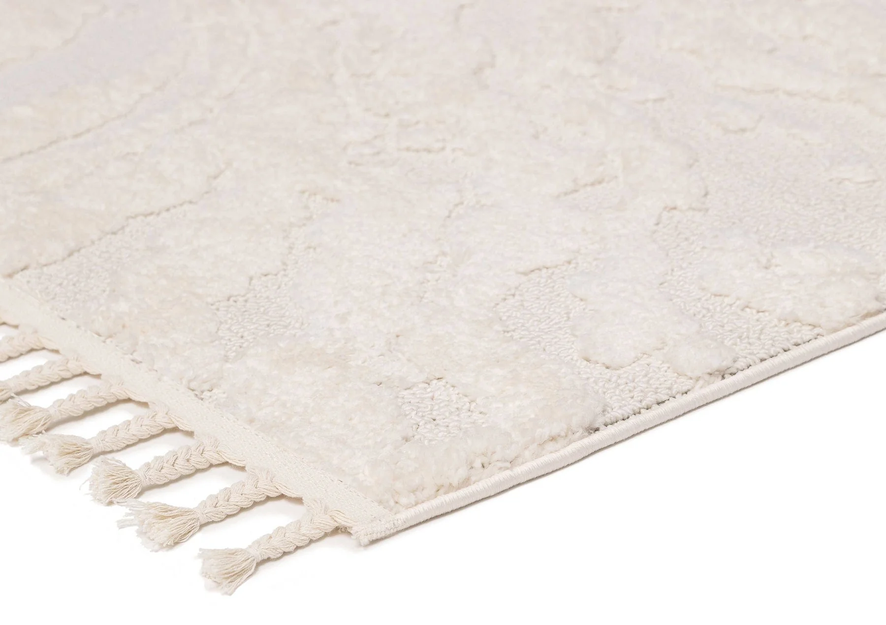 Alturra Ivory Cream Abstract Textured Rug - Image 6
