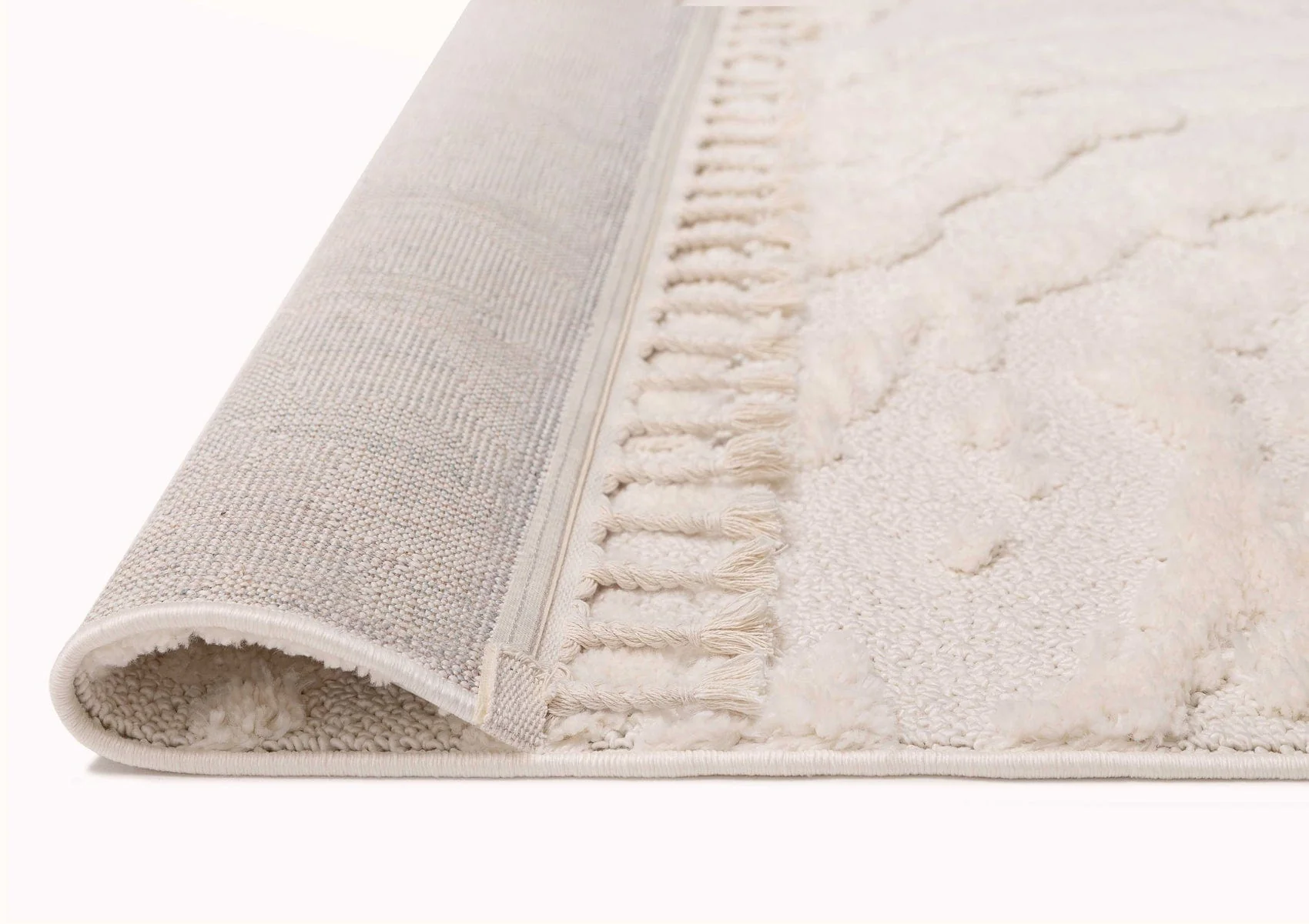 Alturra Ivory Cream Abstract Textured Rug - Image 8
