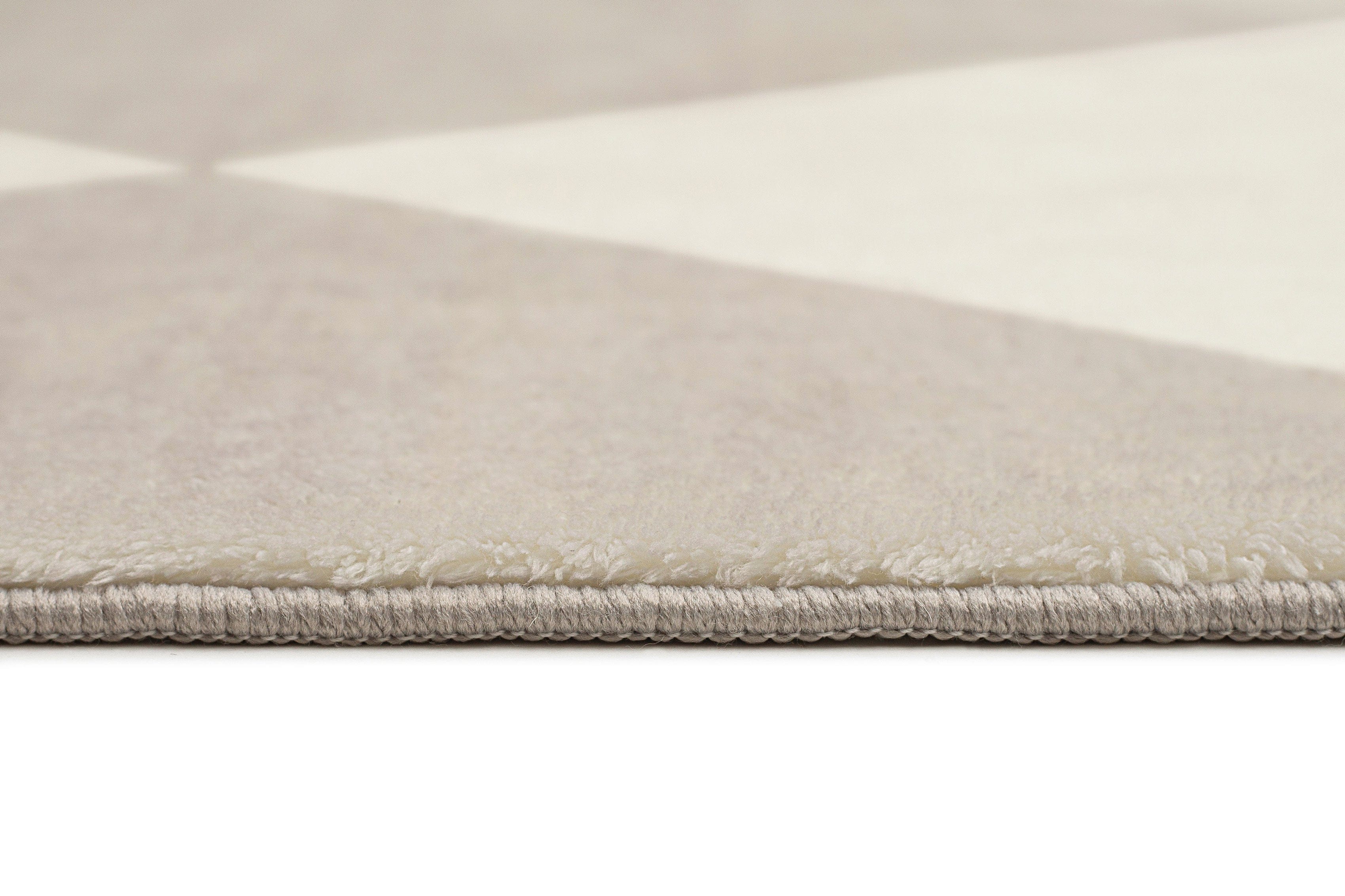 Anastasia Grey Cream Checkered Washable Rug - Image 12