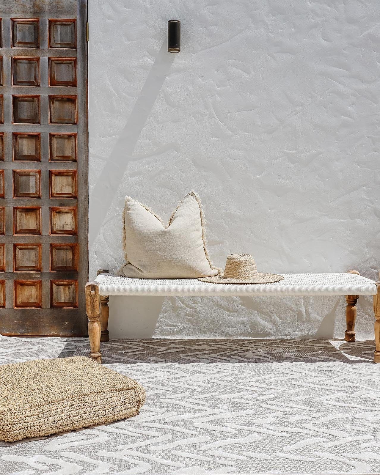 Bailey Beige and Ivory Modern Indoor Outdoor Rug - Image 2