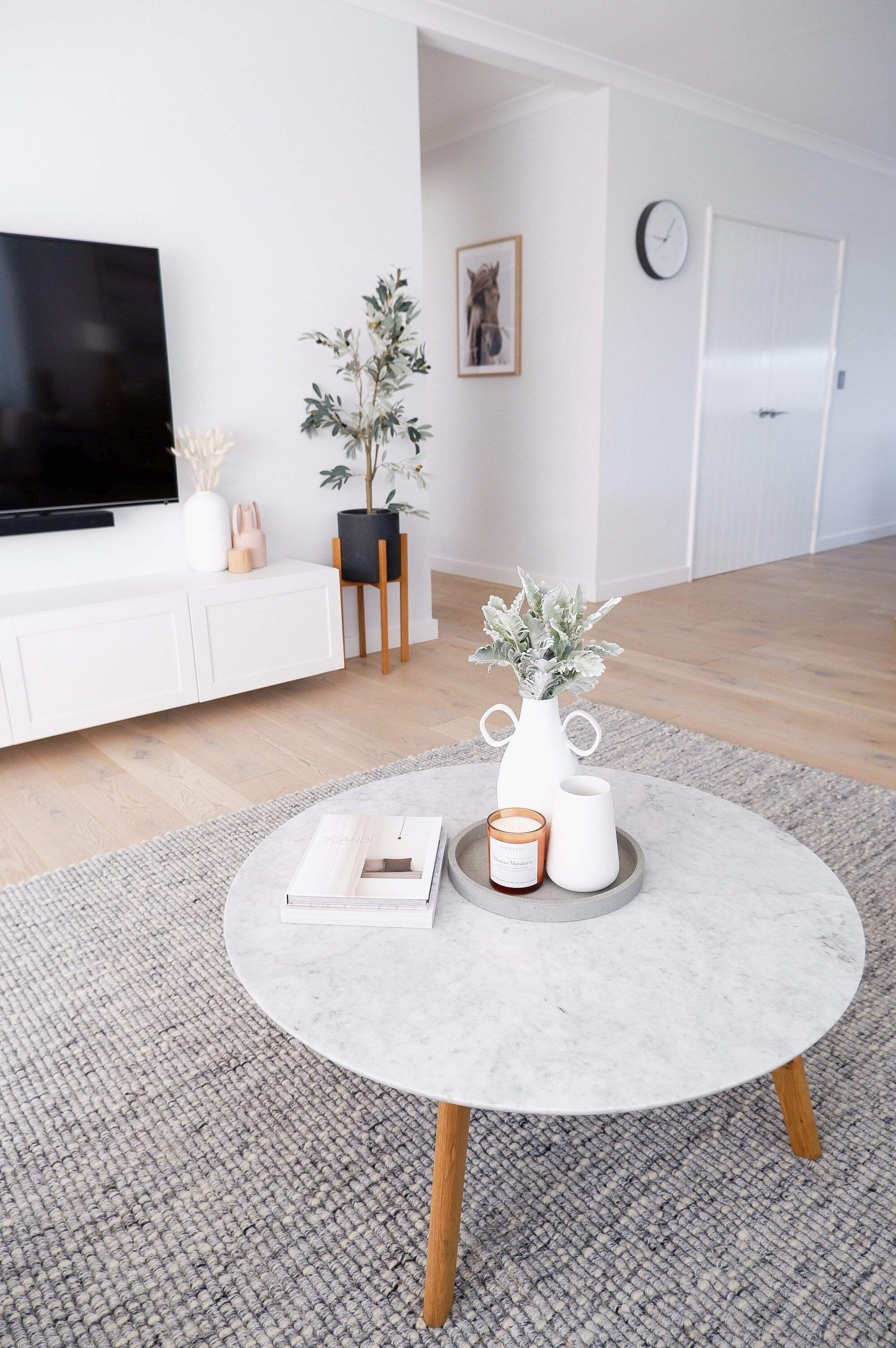 Bree Ivory and Grey Marble Wool Rug - Image 7