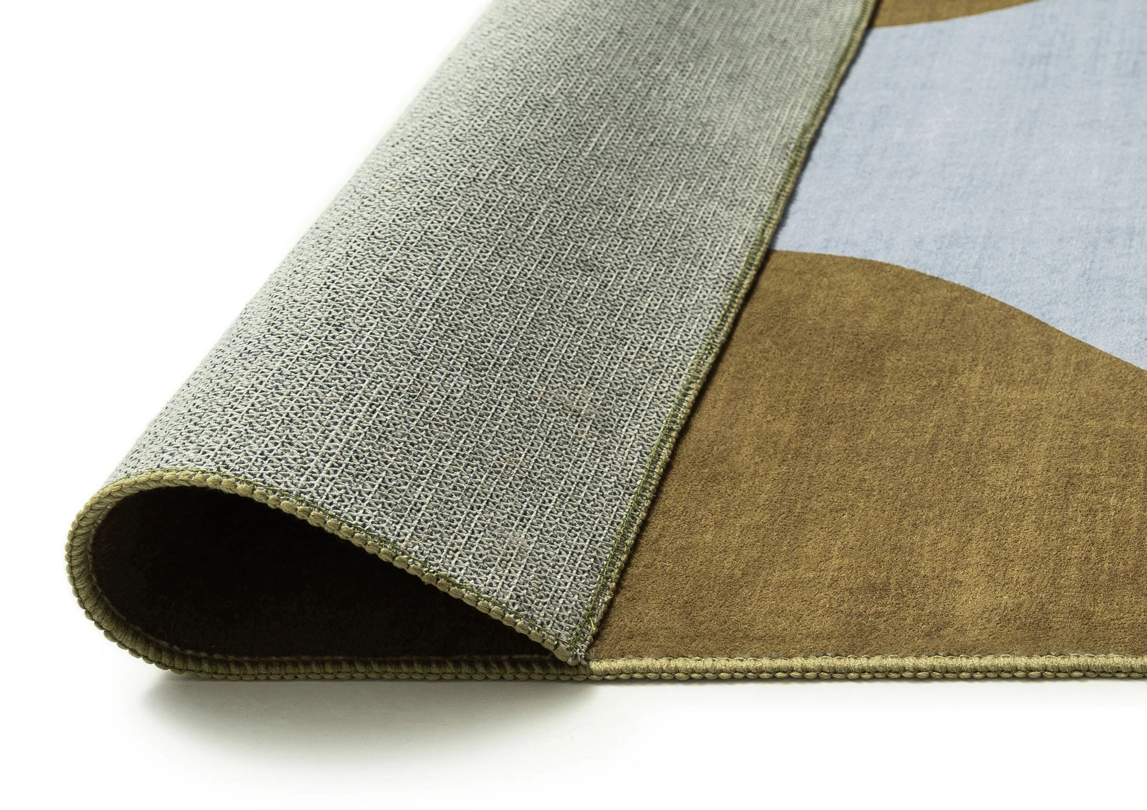 Carmona Olive and Blue Wave Washable Rug - Image 8