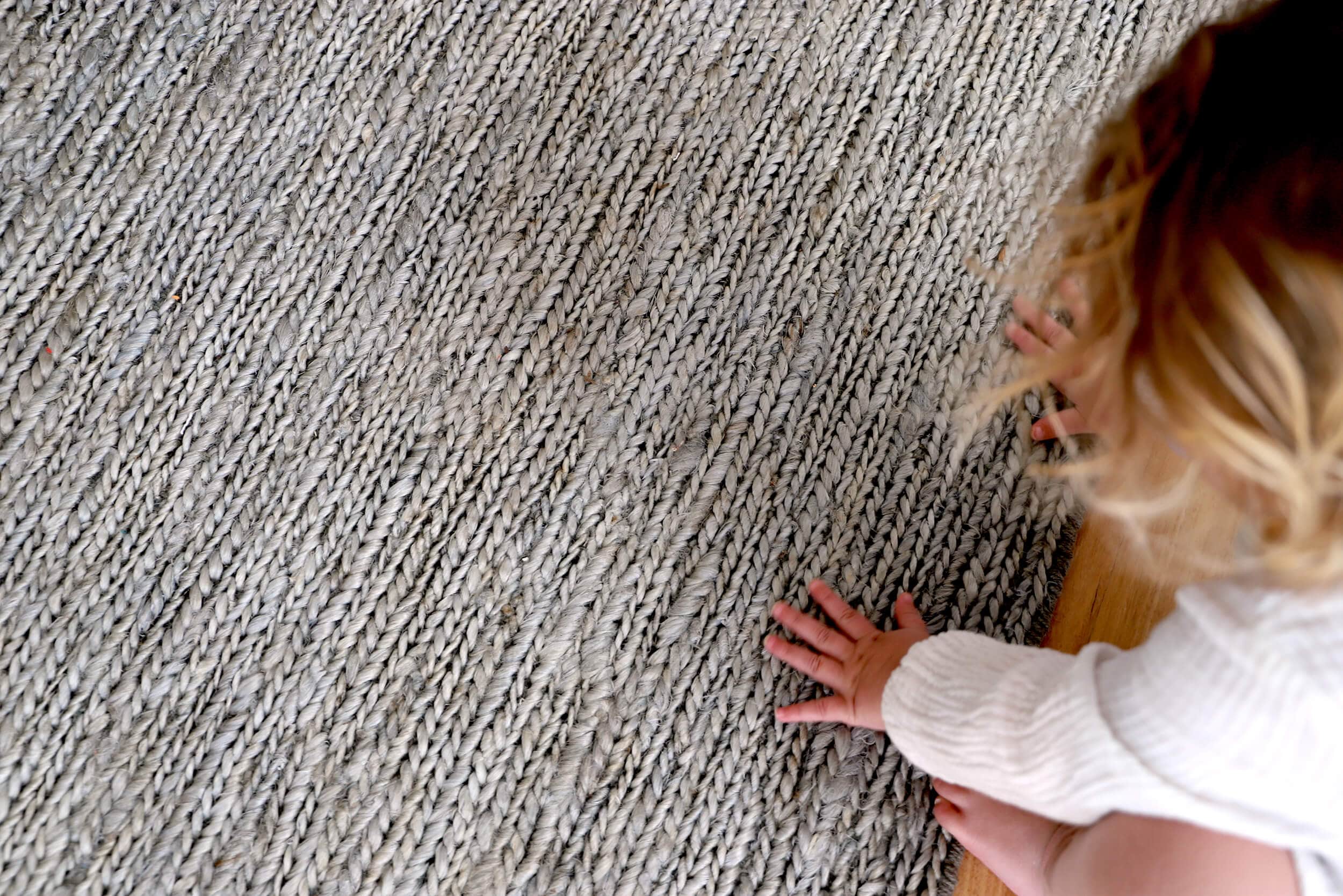Clover Brown And Green Braided Jute Rug - Image 9