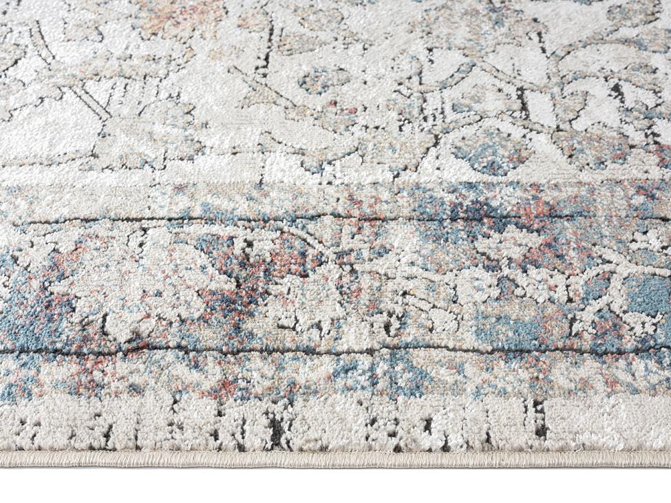 Constance Beige And Blue Distressed Floral Rug - Image 14