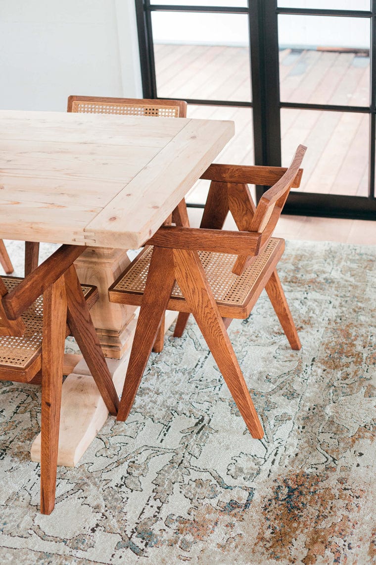 Constance Beige And Blue Distressed Floral Rug - Image 5