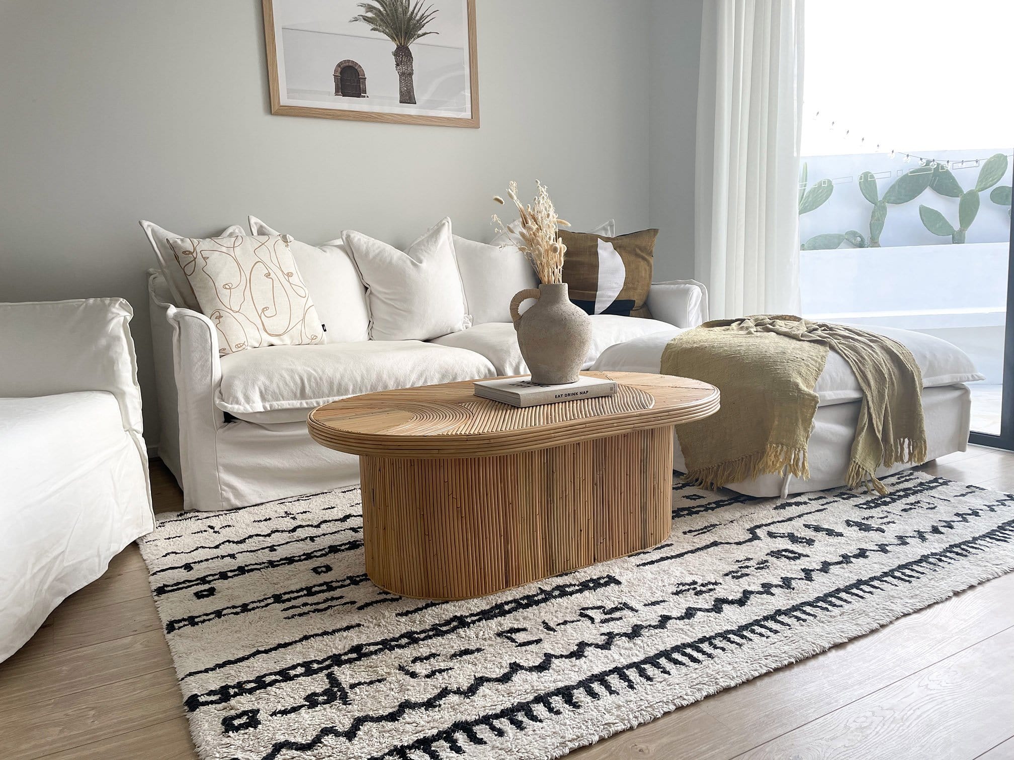 Gigi Black and Ivory Tribal Washable Berber Rug - Image 5
