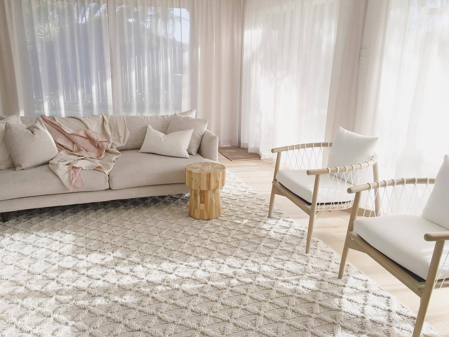 Hanna Ivory Leaflets Wool Blend Rug - Image 14
