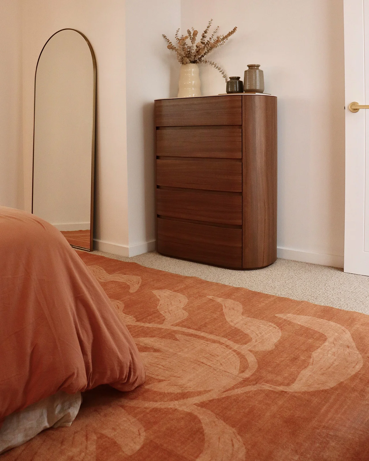 Iras Rust Botanical Washable Rug - Image 2