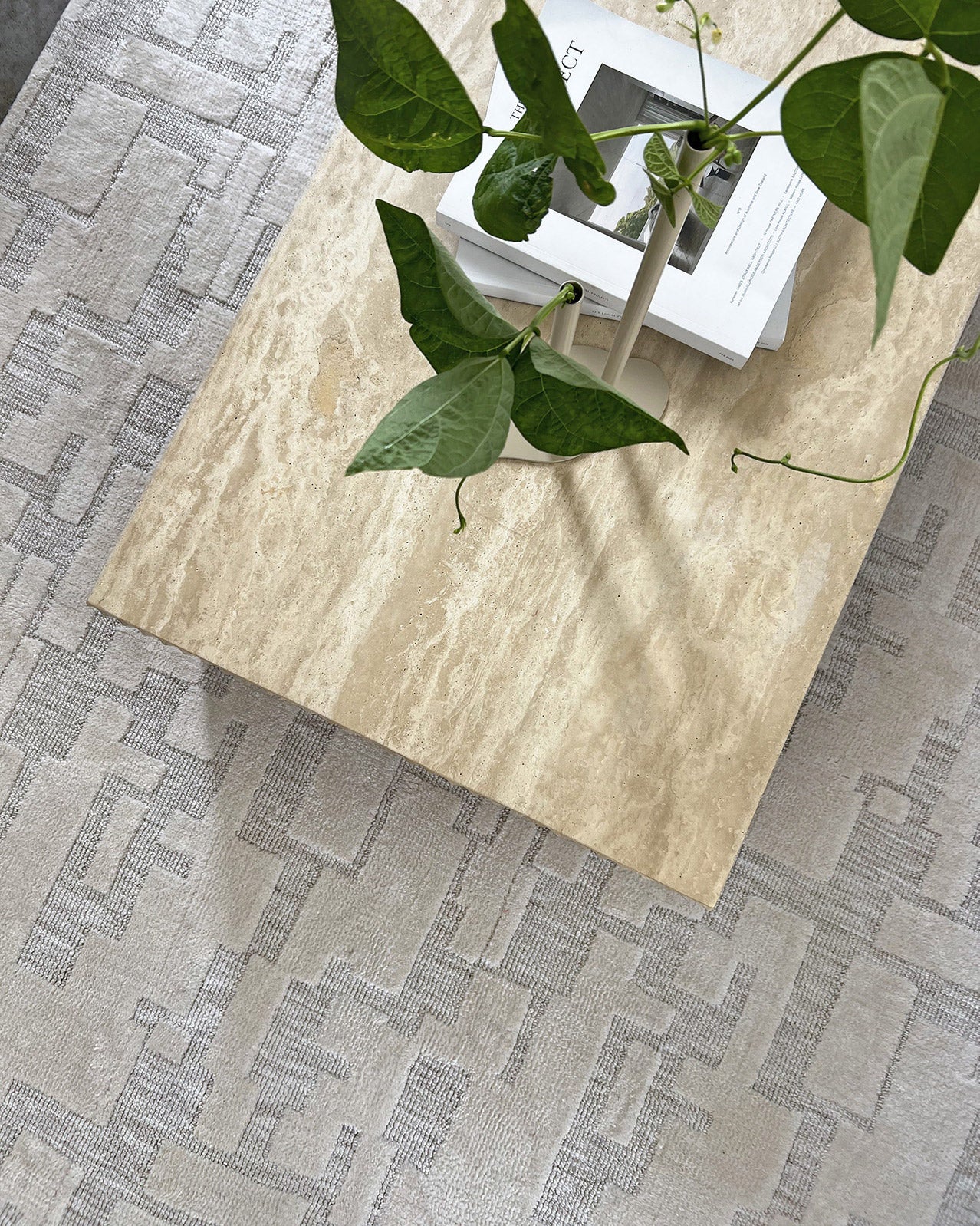 Jessie Ivory Cream Abstract Textured Rug - Image 10