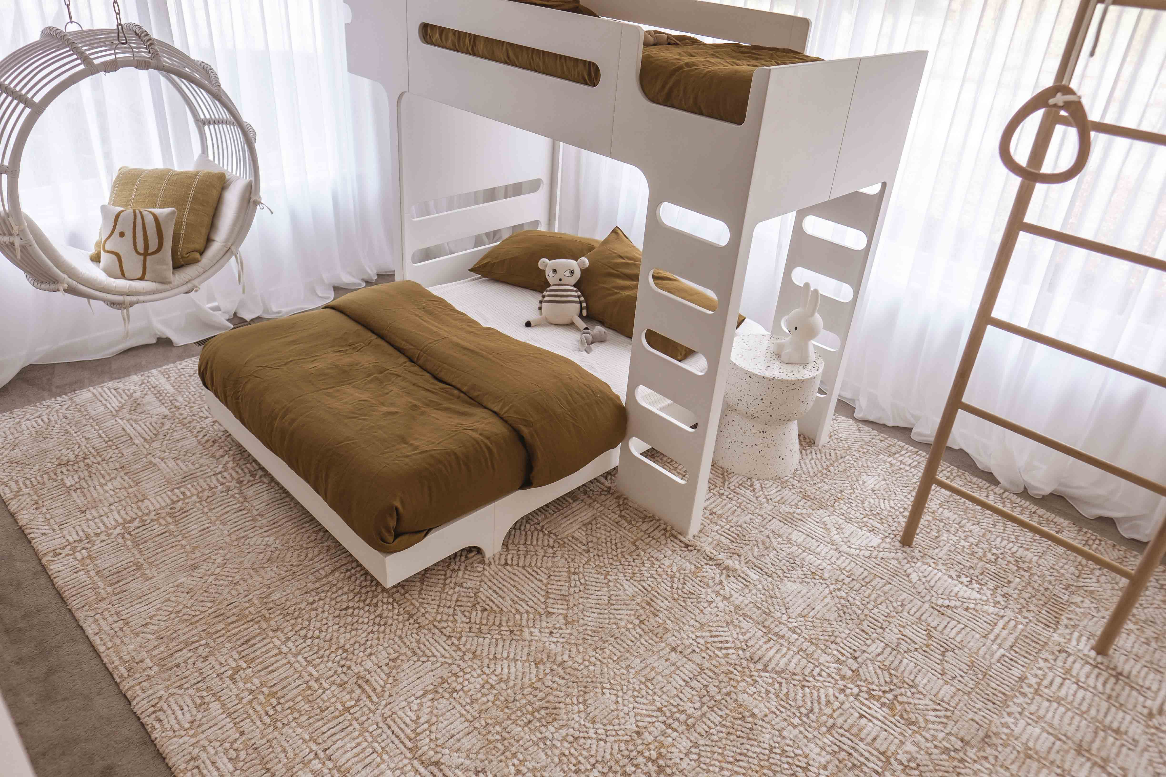 Jordan Mustard and Beige Geometric Modern Rug - Image 3