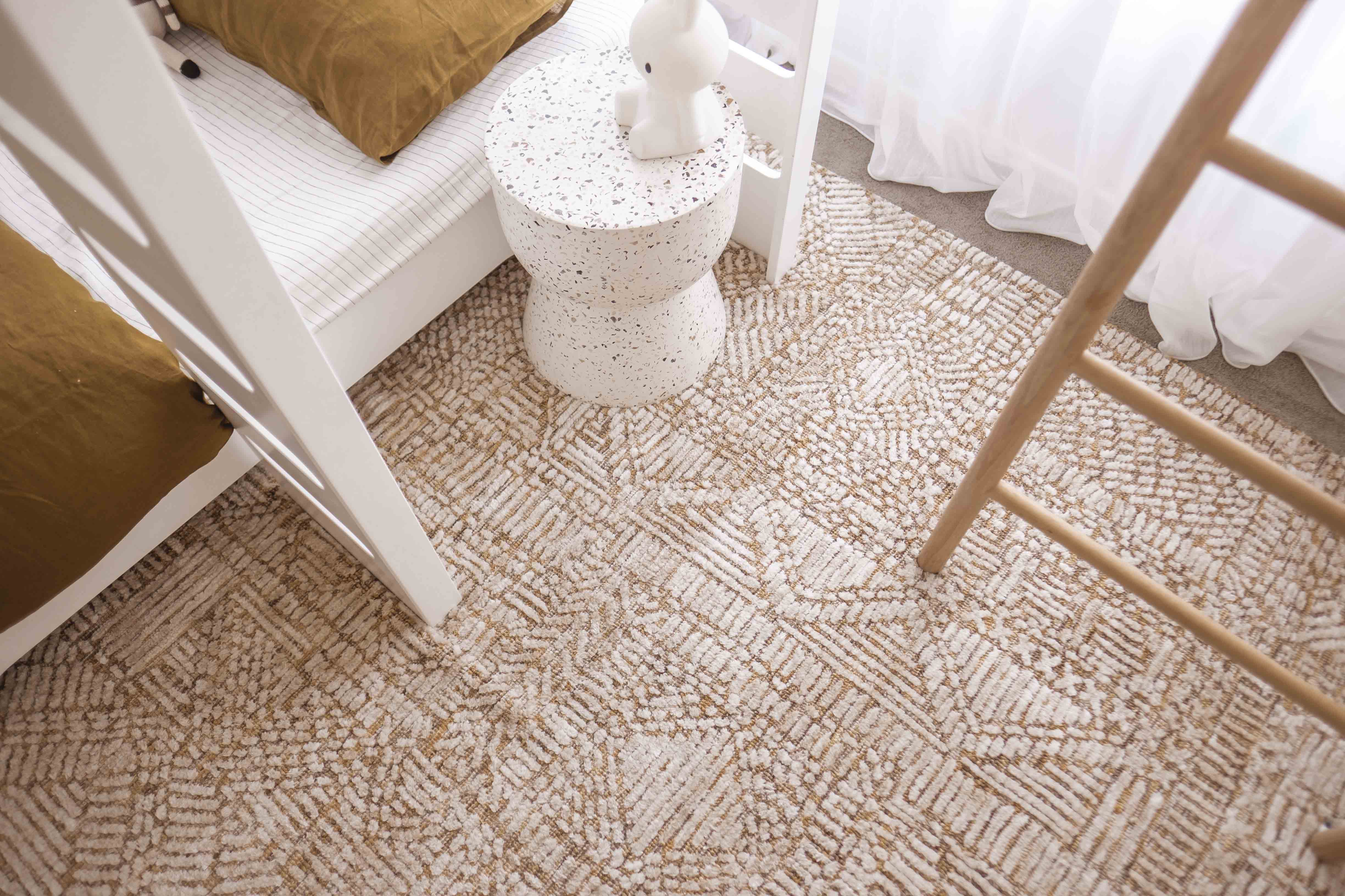 Jordan Mustard and Beige Geometric Modern Rug - Image 6