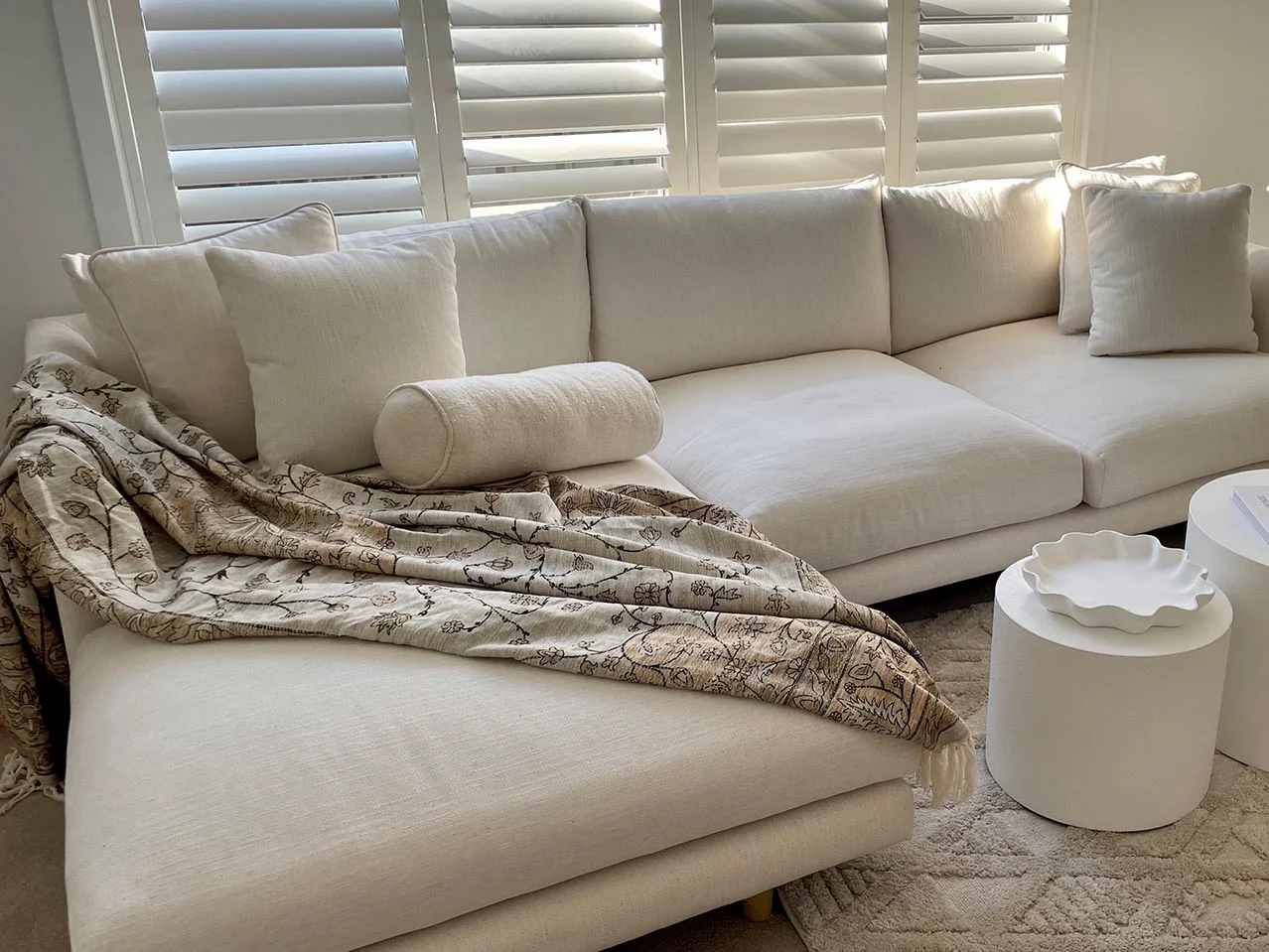 Josie Neutral Beige Boho Picnic Rug - Image 6
