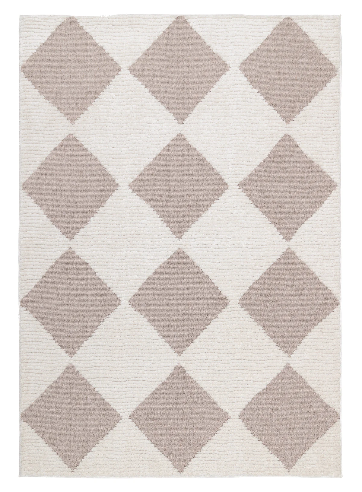 Kelsey Ivory and Beige Checkered Rug