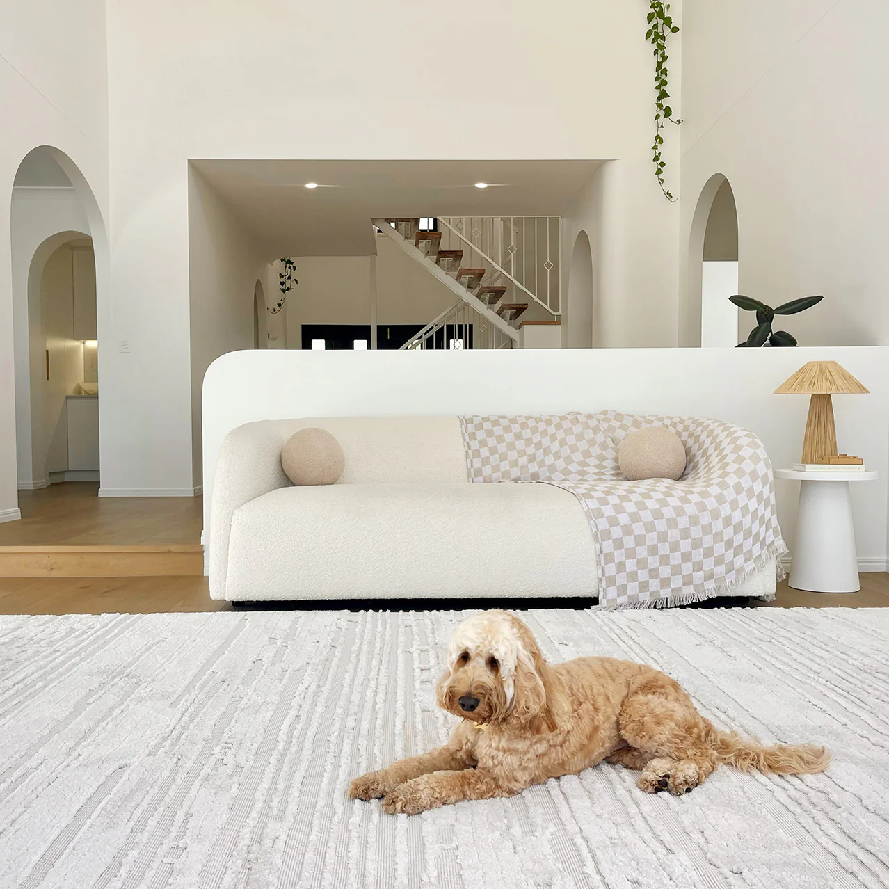 Leilani Ivory Cream Textured Rug - Image 7