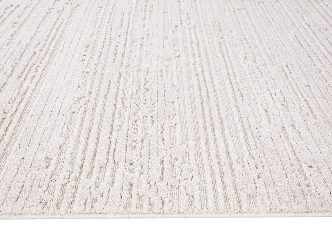 Leilani Ivory Cream Textured Runner Rug - Image 11
