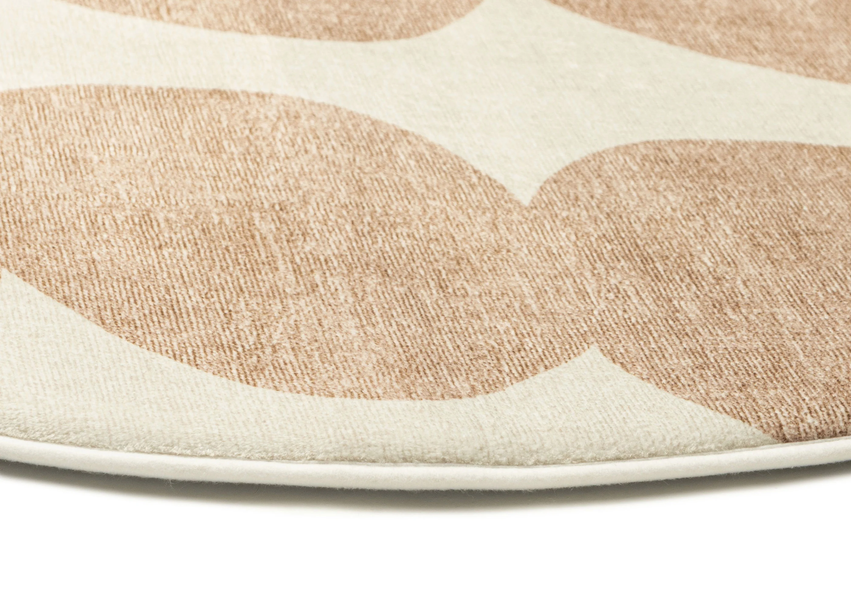 Lexa Beige and Light Beige Abstract Rollie Pollie Round Playmat - Image 2
