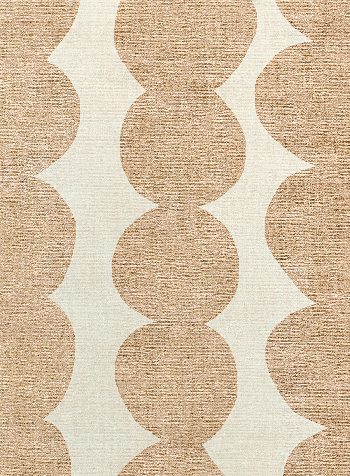 Lexa Beige and Light Beige Abstract Rollie Pollie Round Playmat - Image 4