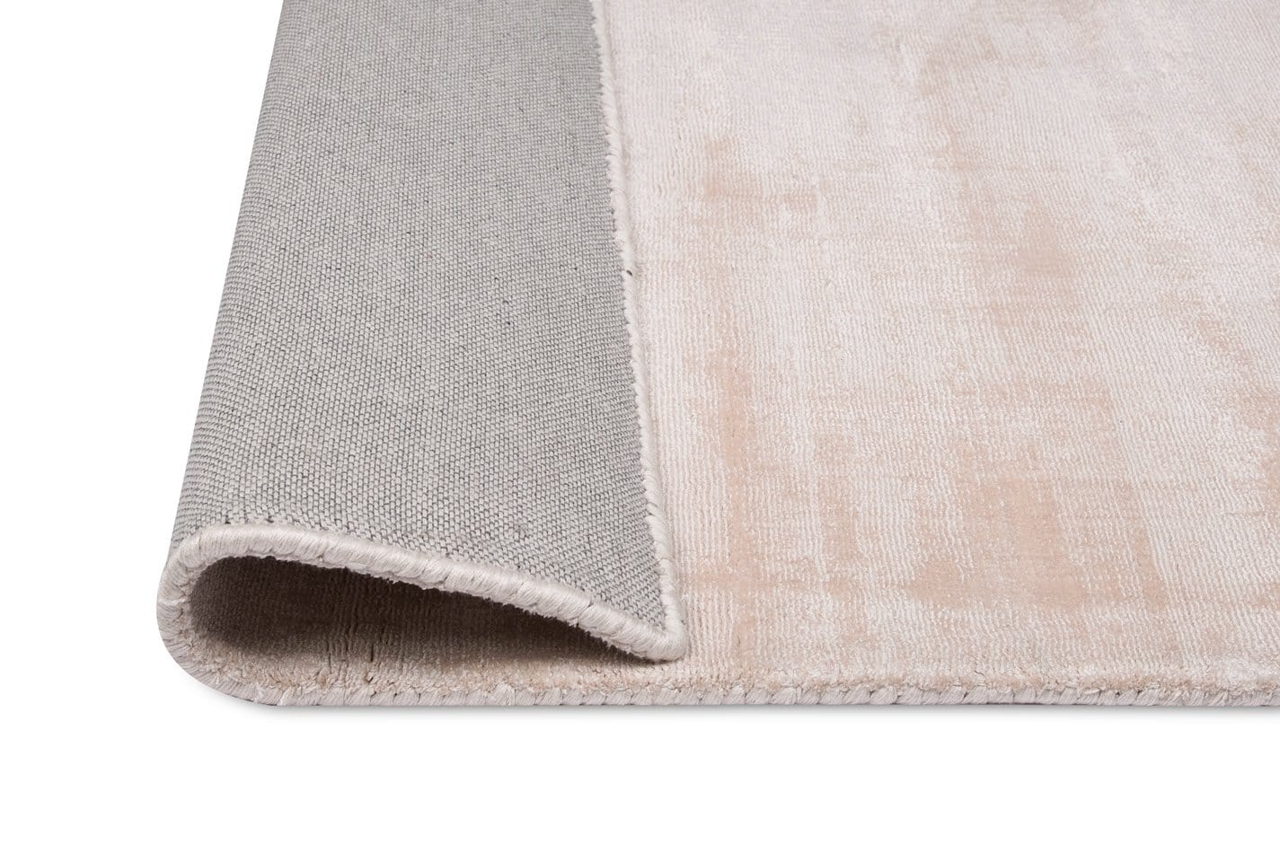 Lyla Blush Peach Distressed Viscose Rug - Image 15