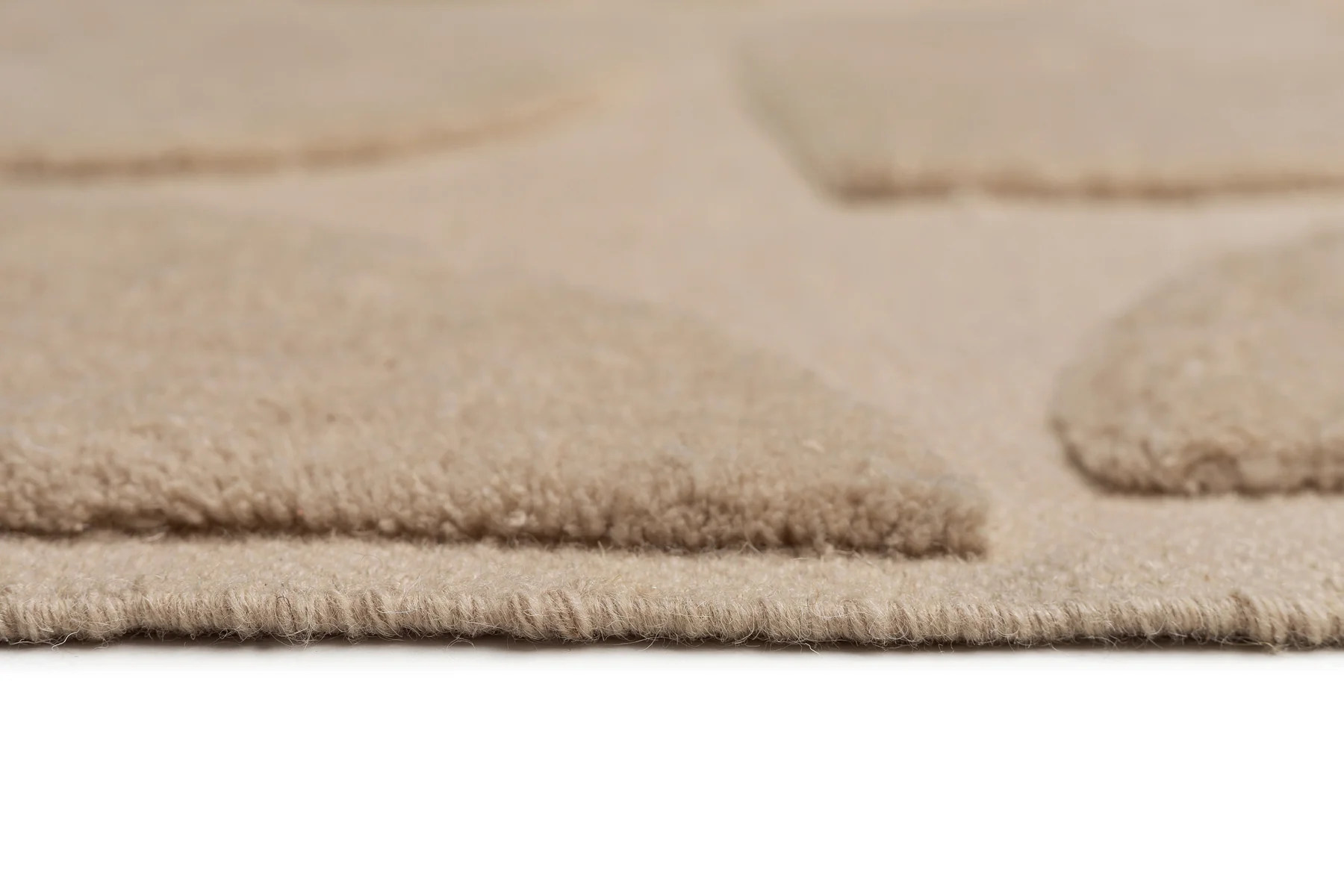 Mai Beige Geometric Washable Wool Rug - Image 12