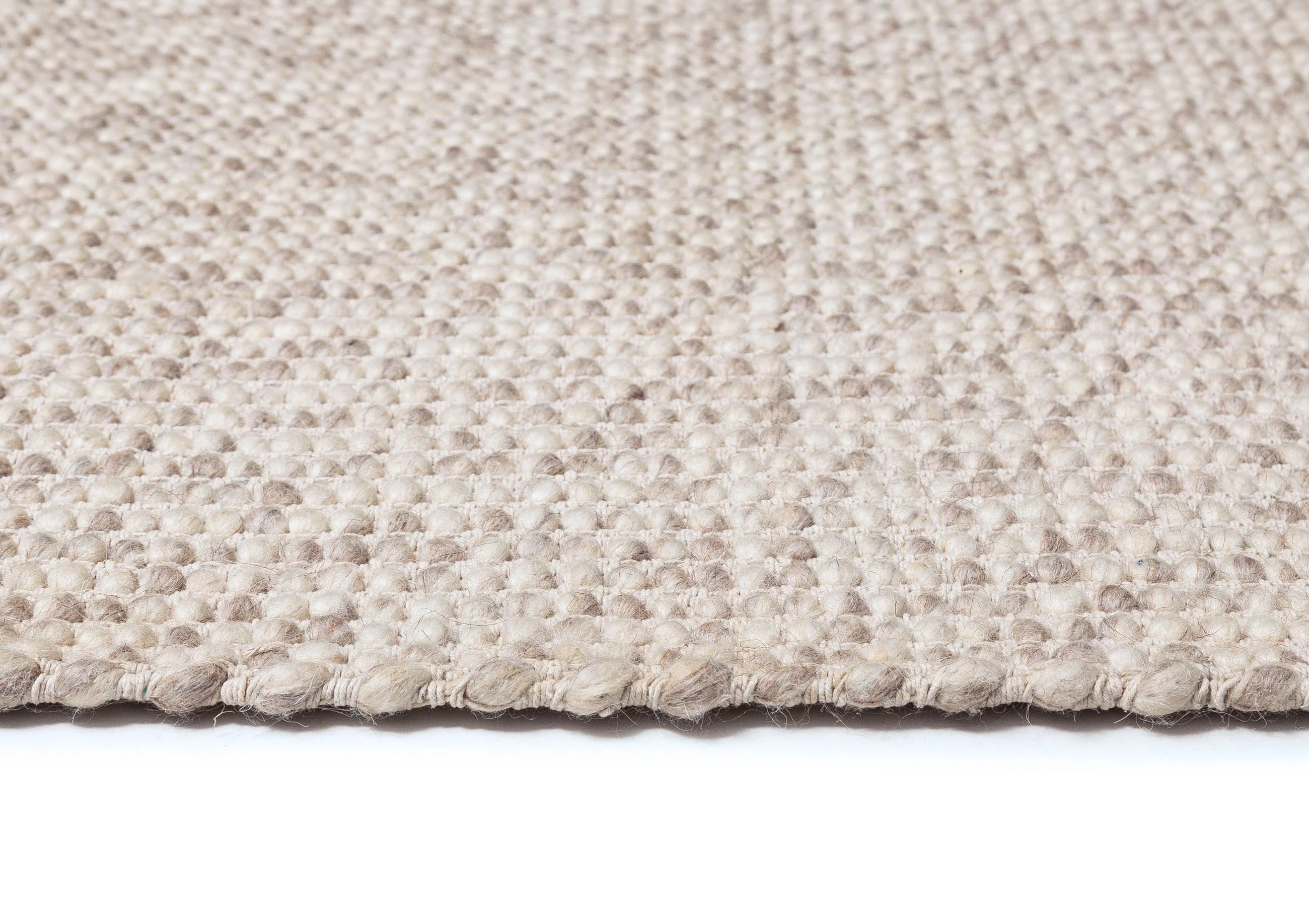 Mallory Marbled Cream and Grey Chunky Wool Rug - Image 7
