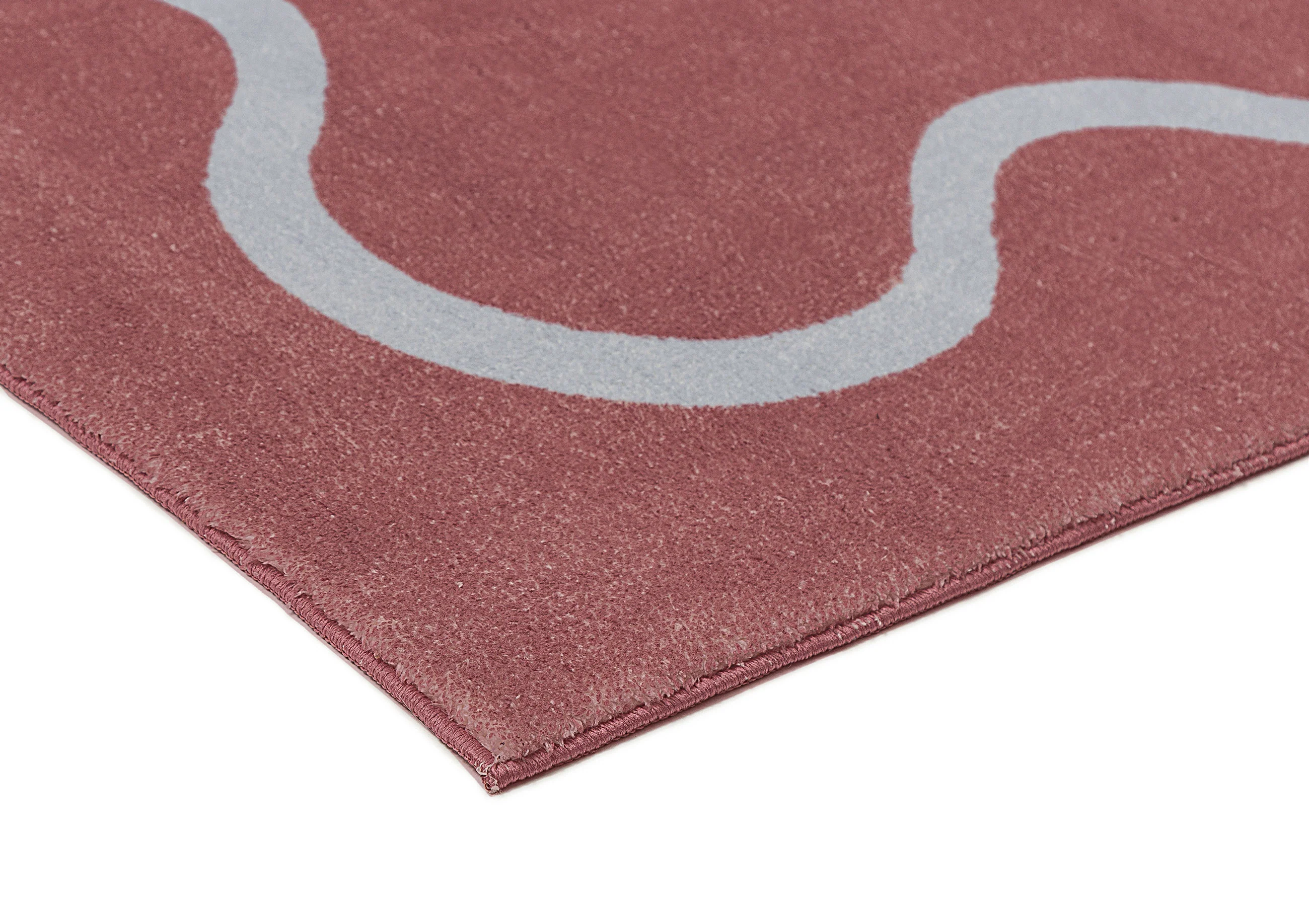 Maud Purple and Blue Wiggle Bordered Washable Rug - Image 11