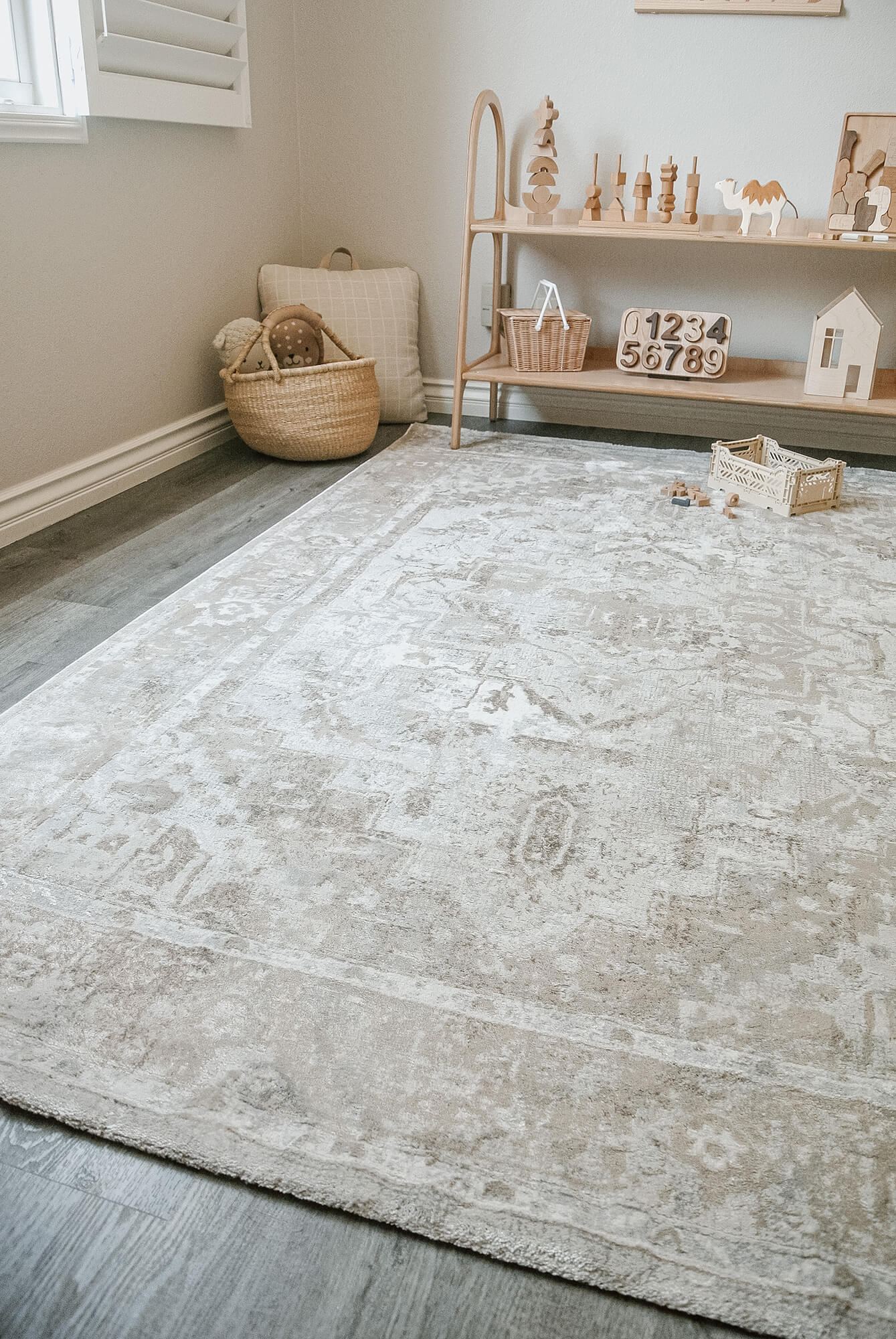 Morgan Beige and Brown Transitional Distressed Medallion Rug - Image 7