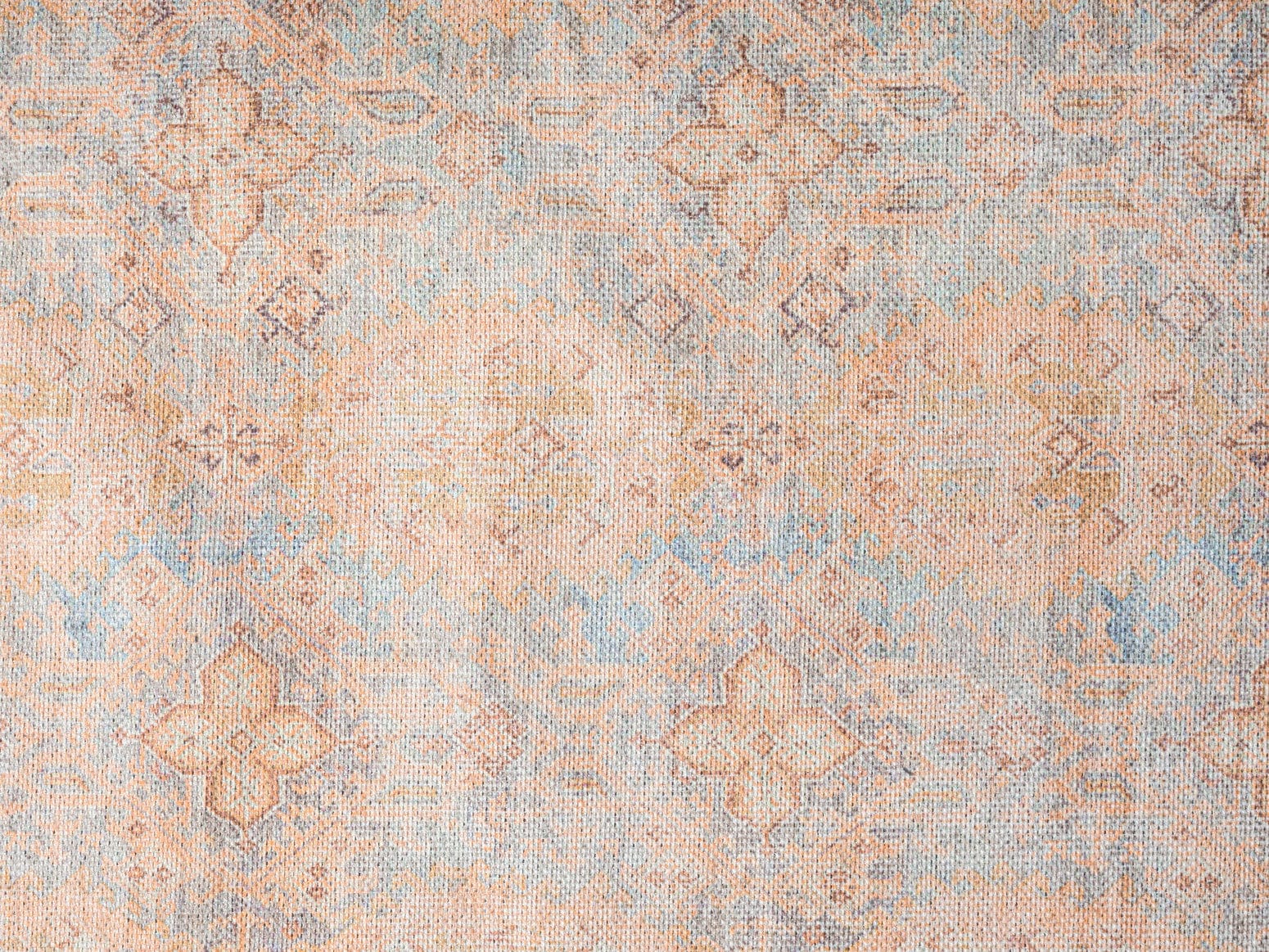 Narem Pink Orange and Blue Traditional Distressed Washable Rug - Image 19