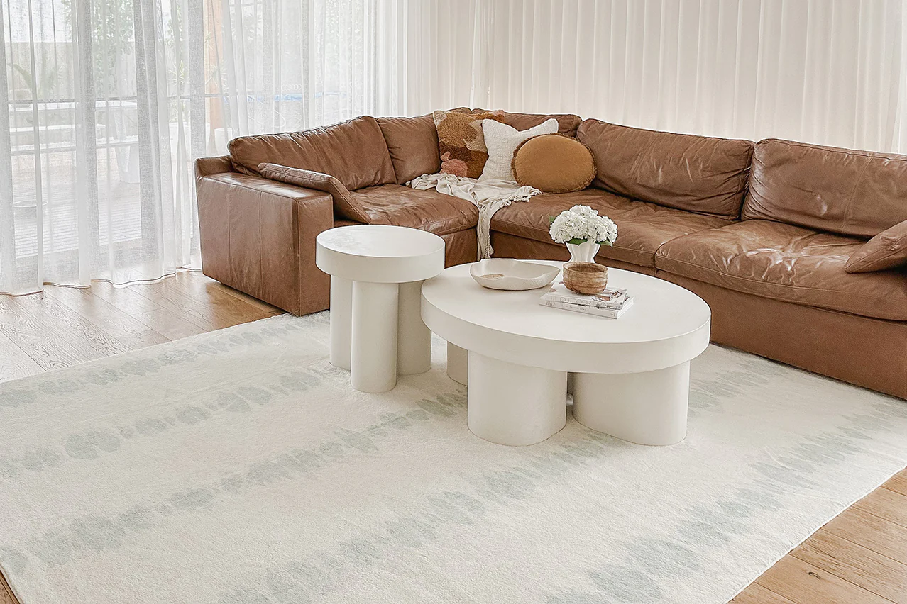 Nelia Mint Green Abstract Pattern Washable Rug - Image 5