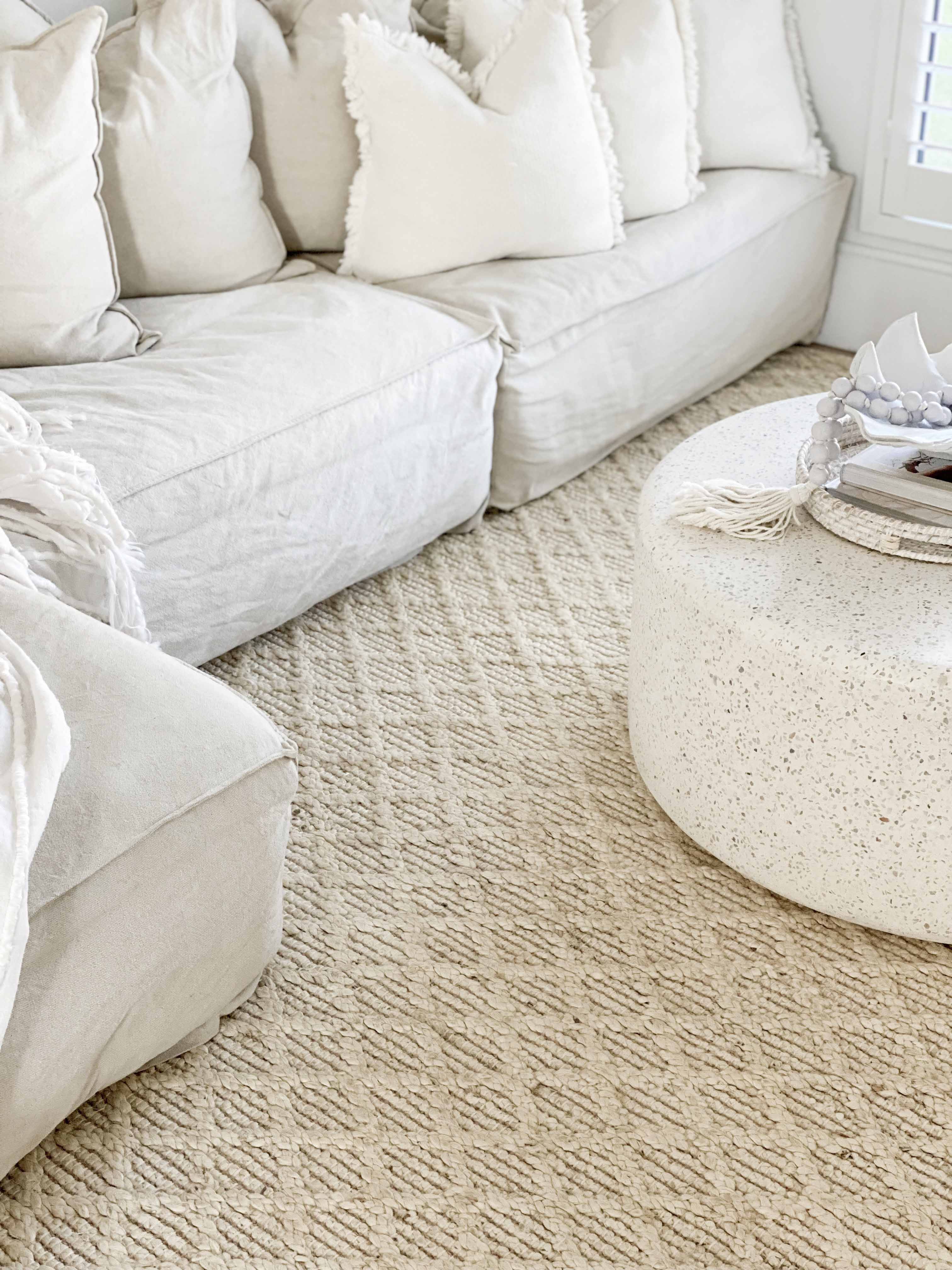 Piper Diamond Bleached Jute Rug - Image 8