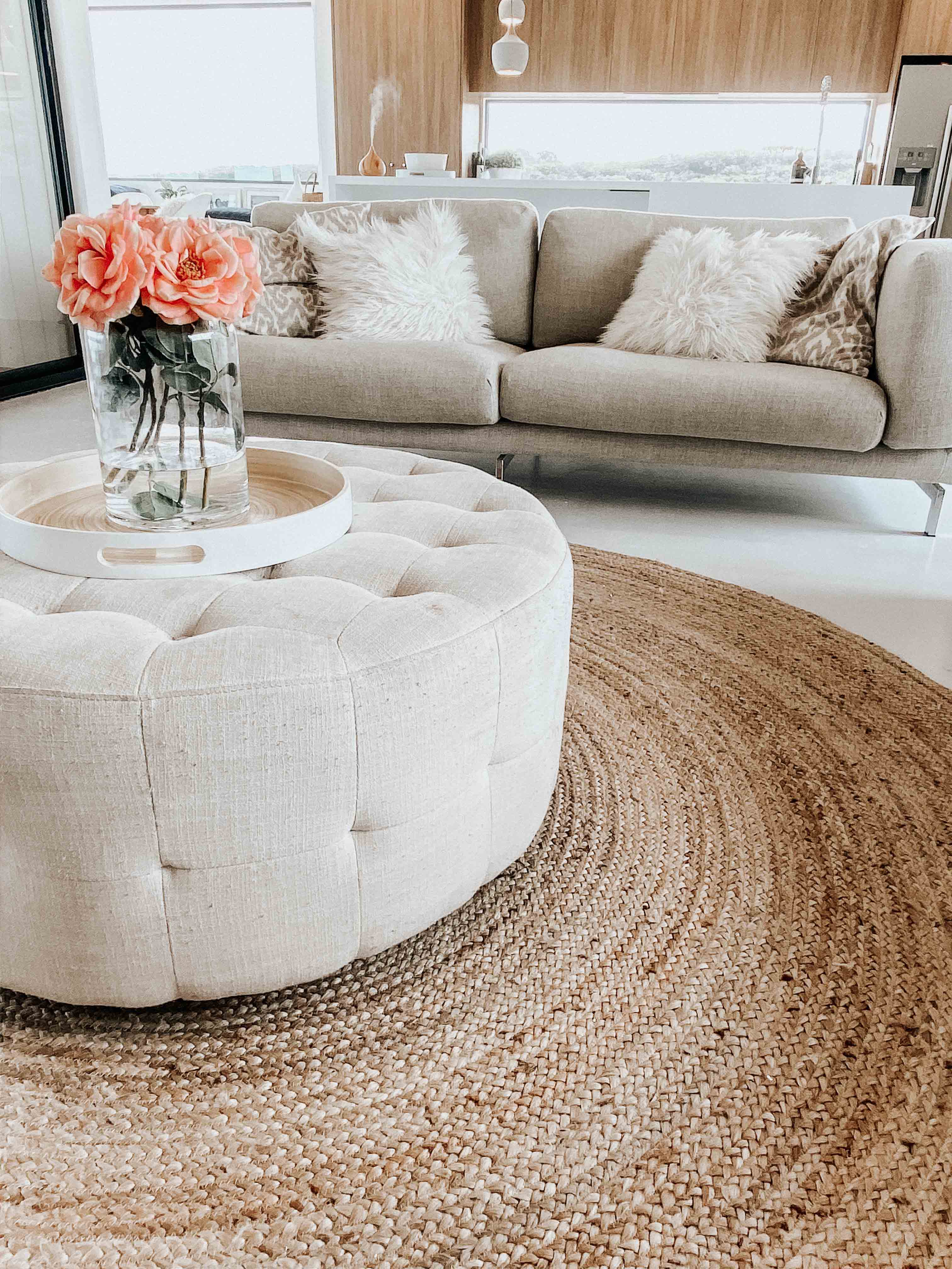Sayulita Natural Hand-Braided Round Jute Rug - Image 7
