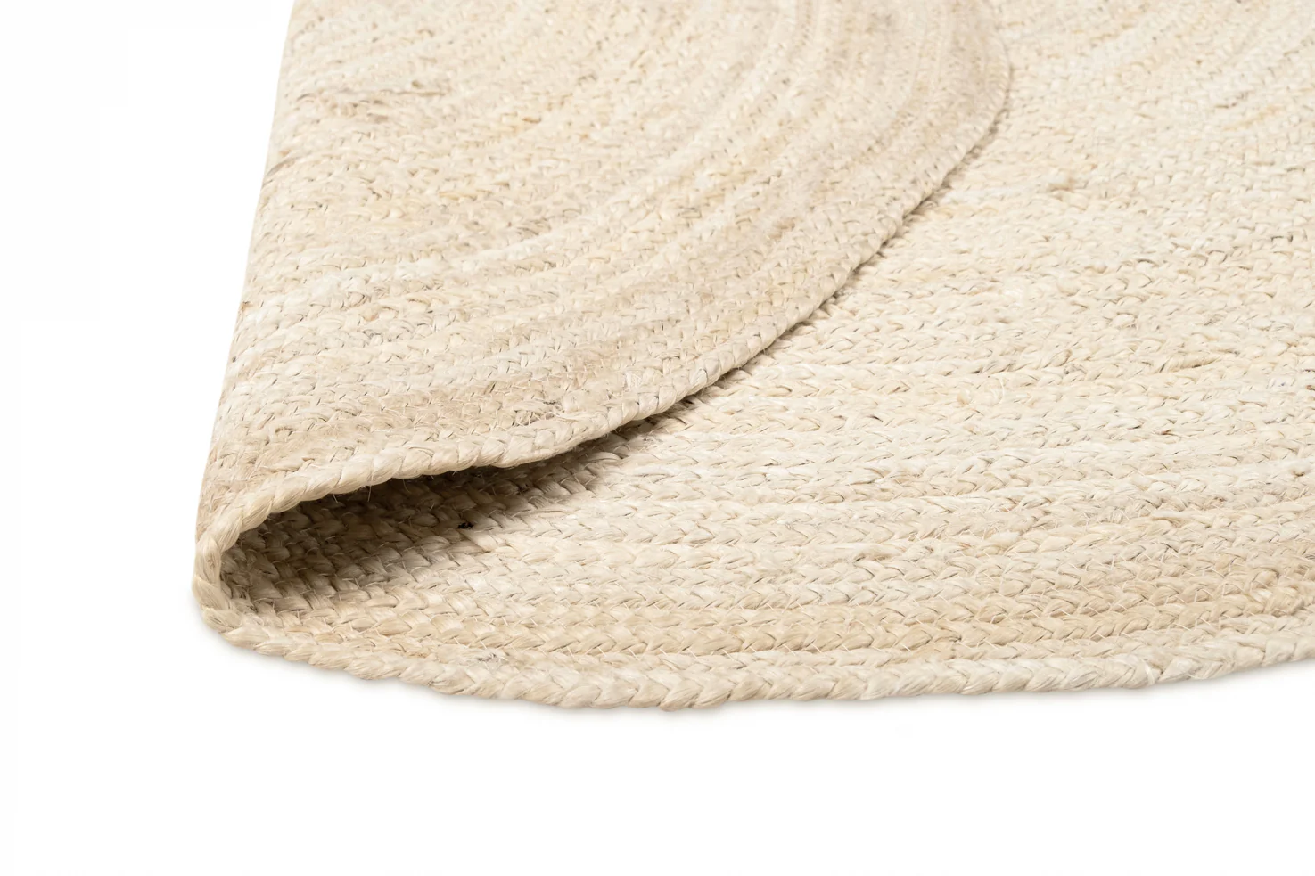 Sete Bleached Hand-Braided Round Jute Rug - Image 10