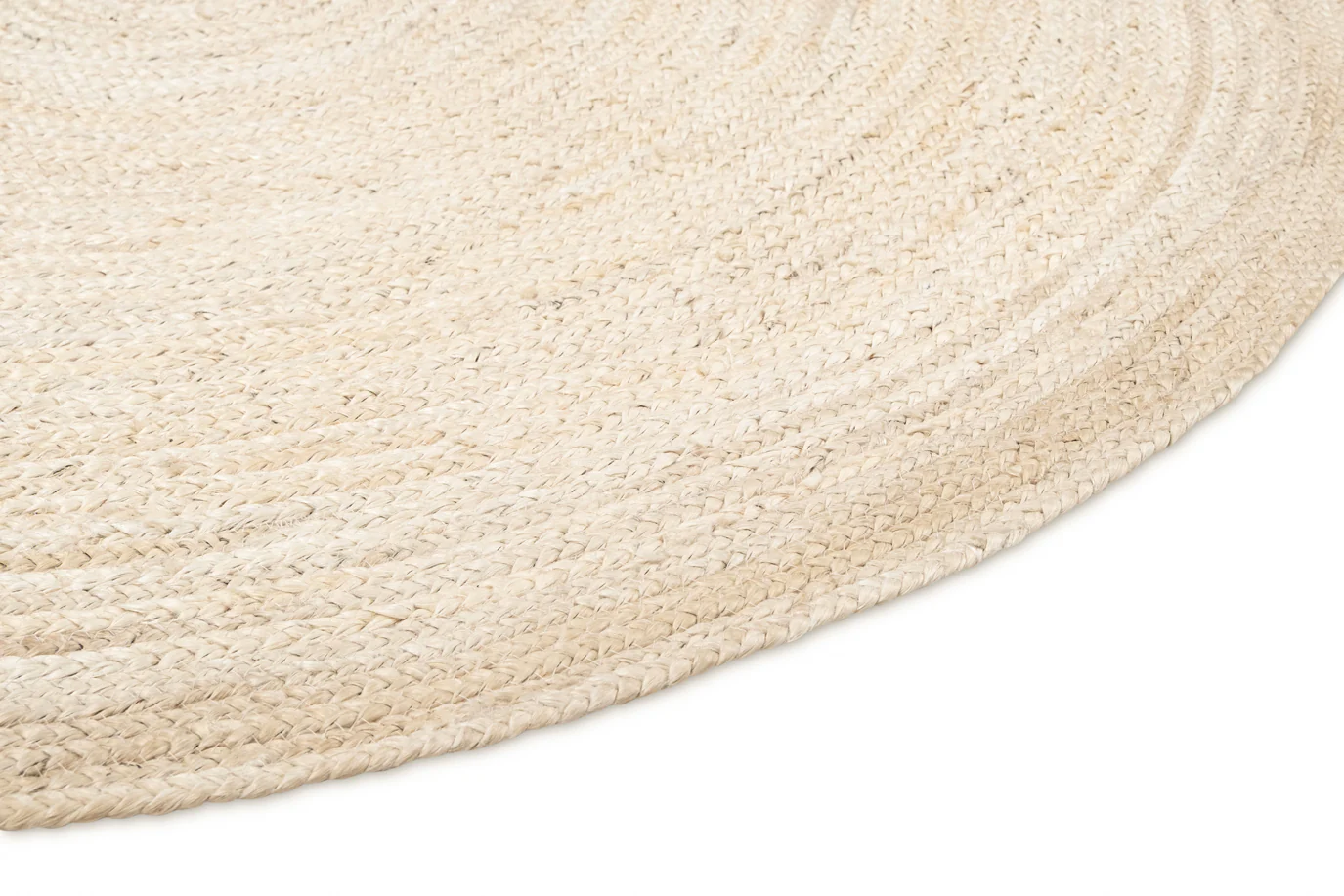 Sete Bleached Hand-Braided Round Jute Rug - Image 8