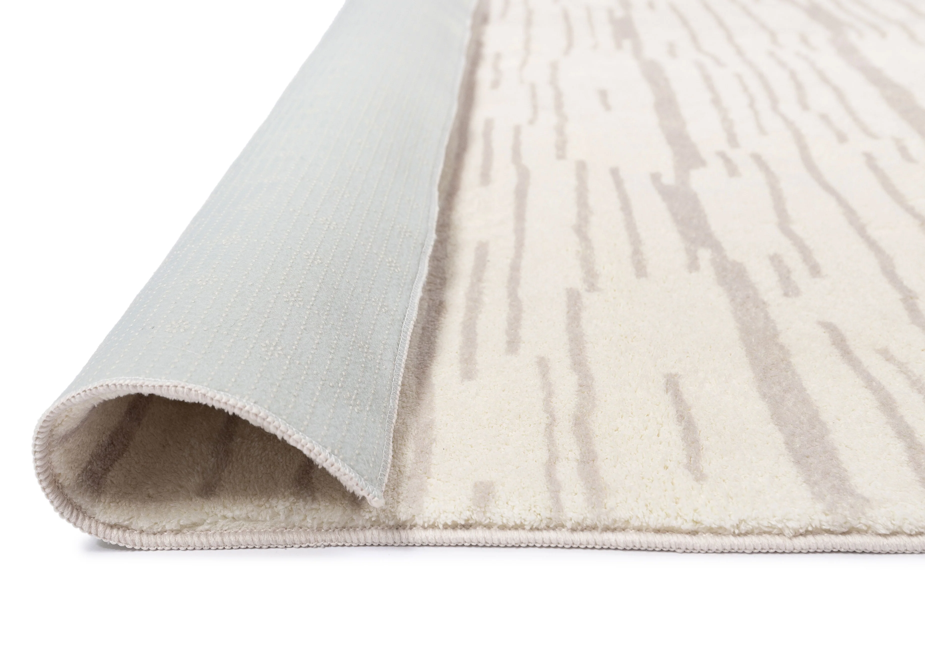 Tandara Grey and Cream Abstract Pattern Washable Rug - Image 19