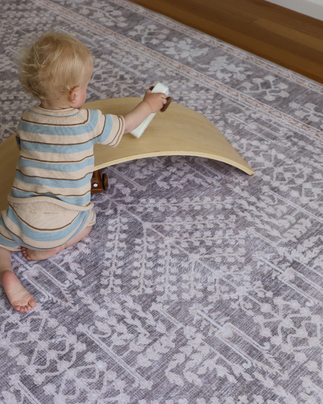Vela Brown Grey Plush Rollie Pollie Playmat - Image 8