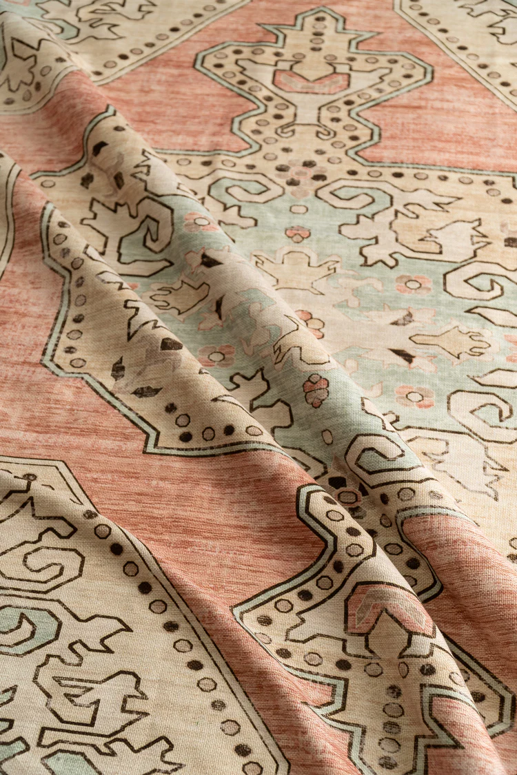 Zaira Cream and Pink Boho Picnic Rug - Image 18